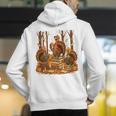 Librarian Turkey Reading Book Fall Thanksgiving Teacher Book Men's Hoodie Back Print, funny gift Librarian Turkey Reading Book Fall Thanksgiving Teacher Book Men's Hoodie Back Print, funny gift