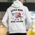 Little Miss Music Teacher Music Teacher Team Men's Hoodie Back Print, funny gift