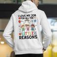 Love Job For Little Reasons Daycare Teacher Graphic Men's Hoodie Back Print, funny gift Love Job For Little Reasons Daycare Teacher Graphic Men's Hoodie Back Print, funny gift