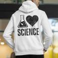 I Love Science Lover Teacher Scientist Sciences Men's Hoodie Back Print, Science Teacher Hoodies, funny gift