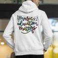 Music Education Matters Music Teacher Appreciation Women Men's Hoodie Back Print, funny gift