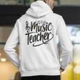 Music Teacher For Women Elementary First Day Of School Men's Hoodie Back Print, funny gift