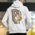 P Is For Pre K Teacher Leopard First Day Of School For Men Women Girls Kids Men's Hoodie Back Print, funny gift P Is For Pre K Teacher Leopard First Day Of School For Men Women Girls Kids Men's Hoodie Back Print, funny gift
