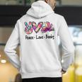 Peace Love Books Librarian Teacher Life Book Library Tie Dye Men's Hoodie Back Print, funny gift Peace Love Books Librarian Teacher Life Book Library Tie Dye Men's Hoodie Back Print, funny gift