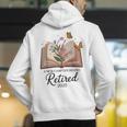 Retired 2025 A New Chapter Begins Retirement Teacher Book Men's Hoodie Back Print, funny gift