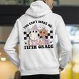 Retro You Can't Scare Me I Teach 5th Grade Teacher Halloween Men's Hoodie Back Print, funny gift