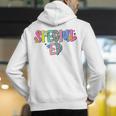 Retro Checkered Special Education Teacher Back To School Men's Hoodie Back Print, funny gift