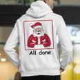 Retro All Done Christmas Special Ed Teacher Team Santa Women Men's Hoodie Back Print, funny gift