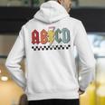 Rock Abcd Back To School Abcd Preschool Teacher Appreciation Men's Hoodie Back Print, funny gift Rock Abcd Back To School Abcd Preschool Teacher Appreciation Men's Hoodie Back Print, funny gift