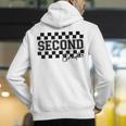 Second Grade Checkered Teacher 1st Day Back To School Women Men's Hoodie Back Print, funny gift