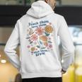 Teach Them Love Them Watch Them Grow Retro Teacher Floral Men's Hoodie Back Print, funny gift Teach Them Love Them Watch Them Grow Retro Teacher Floral Men's Hoodie Back Print, funny gift