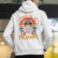 I Teach In My Pajamas Teacher Sunset Bear Retro Men's Hoodie Back Print, funny gift I Teach In My Pajamas Teacher Sunset Bear Retro Men's Hoodie Back Print, funny gift