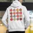 Teacher Apple Back To School Art For School Supplies Men's Hoodie Back Print, funny gift