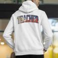 Teacher Filipino Vintage Heritage DNA Flag Men's Hoodie Back Print, funny gift Teacher Filipino Vintage Heritage DNA Flag Men's Hoodie Back Print, funny gift