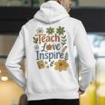 Teacher Inspire Love Men's Hoodie Back Print, funny gift Teacher Inspire Love Men's Hoodie Back Print, funny gift