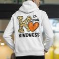 Unity Day K Is For Kindness Anti Bullying Orange Teacher Men Women Kids Men's Hoodie Back Print, funny gift