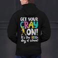 100th Day Of School Get Your Cray On Teacher Men's Hoodie Back Print, gift for family, gift for coworker 100th Day Of School Get Your Cray On Teacher Men's Hoodie Back Print, gift for family, gift for coworker