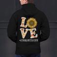 4th Grade Teacher Love Autumn Fall Sunflower Appreciation Men's Hoodie Back Print, 4th Grade Teacher Hoodies, gift for family, gift for coworker