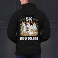 5K Boo Crew Halloween Teacher K5 Floral Ghost Trick Or Teach Men's Hoodie Back Print, gift for family, gift for coworker