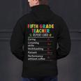 5th Grade Teacher Report Card Appreciation Men Women Men's Hoodie Back Print, gift for family, gift for coworker