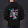 6th Grade Is My Jam Vintage 80s Boombox Teacher Student Men's Hoodie Back Print, gift for family, gift for coworker