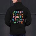 ABC Cute Monster Alphabet Halloween Teacher Costume Kids Men's Hoodie Back Print, gift for family, gift for coworker ABC Cute Monster Alphabet Halloween Teacher Costume Kids Men's Hoodie Back Print, gift for family, gift for coworker
