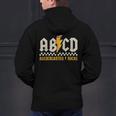 ABCD Kindergarten Rocks Pencil Lightning Students Teachers Men's Hoodie Back Print, gift for family, gift for coworker