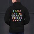 Alphabet ABC Elemeno Teacher Student Back To School Men's Hoodie Back Print, gift for family, gift for coworker