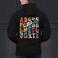 Alphabet Hi Back To School ABC Pre K Kindergarten Teacher Men's Hoodie Back Print, gift for family, gift for coworker