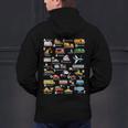 Alphabet Vehicles ABCs Learning Teachers Kids Boys Girls Men's Hoodie Back Print, gift for family, gift for coworker