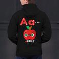 A Is For Apple Pre-K Kindergarten Teacher Student Men's Hoodie Back Print, gift for family, gift for coworker A Is For Apple Pre-K Kindergarten Teacher Student Men's Hoodie Back Print, gift for family, gift for coworker