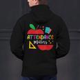 Attendance Matters Teacher Apple For Back To School Men's Hoodie Back Print, gift for family, gift for coworker