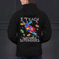 Autism Awareness Teacher I Teach Awesome Superheroes Men's Hoodie Back Print, gift for family, gift for coworker Autism Awareness Teacher I Teach Awesome Superheroes Men's Hoodie Back Print, gift for family, gift for coworker