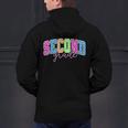 Back To School Neon Checkered Second Grade Colorful Teacher Men's Hoodie Back Print, gift for family, gift for coworker Back To School Neon Checkered Second Grade Colorful Teacher Men's Hoodie Back Print, gift for family, gift for coworker