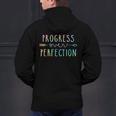 Back To School Progress Over Perfection Motivational Teacher Men's Hoodie Back Print, gift for family, gift for coworker