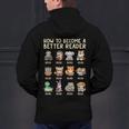 How To Become A Better Reader Animals Reading Teacher Men's Hoodie Back Print, gift for family, gift for coworker How To Become A Better Reader Animals Reading Teacher Men's Hoodie Back Print, gift for family, gift for coworker