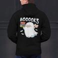 Books Halloween Librarian Teacher Reader Reading Book Lover Men's Hoodie Back Print, gift for family, gift for coworker
