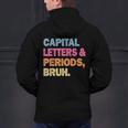 Capital Letters And Periods Bruh Teacher Bruh Teache Men's Hoodie Back Print, gift for family, gift for coworker Capital Letters And Periods Bruh Teacher Bruh Teache Men's Hoodie Back Print, gift for family, gift for coworker
