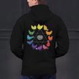 Chicken Themed Color Wheel Educational Art Teacher Artist Men Women Girls Kids Men's Hoodie Back Print, gift for family, gift for coworker