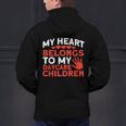 Childcare My Heart Belongs To Children Daycare Teacher Men Women Men's Hoodie Back Print, gift for family, gift for coworker