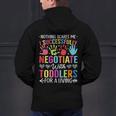 Childcare Teacher Negotiate With Toddlers Daycare Provider Men Women Girls Kids Men's Hoodie Back Print, gift for family, gift for coworker