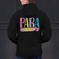 Colorful PARA Teacher Paraprofessional Cute Pencil Men's Hoodie Back Print, gift for family, gift for coworker Colorful PARA Teacher Paraprofessional Cute Pencil Men's Hoodie Back Print, gift for family, gift for coworker