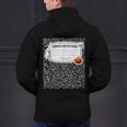Composition Notebook Costume Adult Halloween For Teachers Men's Hoodie Back Print, gift for family, gift for coworker