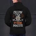 Creepin It Real With My 1st Grade Monsters Halloween Teacher Men's Hoodie Back Print, gift for family, gift for coworker