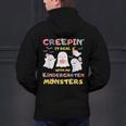 Creepin It Real With Kindergarten Monsters Halloween Teacher Men's Hoodie Back Print, gift for family, gift for coworker Creepin It Real With Kindergarten Monsters Halloween Teacher Men's Hoodie Back Print, gift for family, gift for coworker