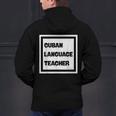 Cuban Language Teacher Men's Hoodie Back Print, gift for family, gift for coworker