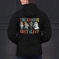 Cute Inclusion Isn't Scary Teacher Skeleton Ghost Halloween Men's Hoodie Back Print, gift for family, gift for coworker Cute Inclusion Isn't Scary Teacher Skeleton Ghost Halloween Men's Hoodie Back Print, gift for family, gift for coworker