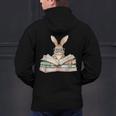 Cute Reading Bunny Glasses Books Bookworm Reader Teacher Men's Hoodie Back Print, gift for family, gift for coworker Cute Reading Bunny Glasses Books Bookworm Reader Teacher Men's Hoodie Back Print, gift for family, gift for coworker