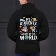 Cute School Teacher My Students Are Out Of This World Space Men's Hoodie Back Print, gift for family, gift for coworker
