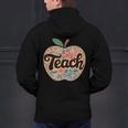 Cute Teacher With Apple Retro Teacher Kids Back To School Men's Hoodie Back Print, gift for family, gift for coworker Cute Teacher With Apple Retro Teacher Kids Back To School Men's Hoodie Back Print, gift for family, gift for coworker